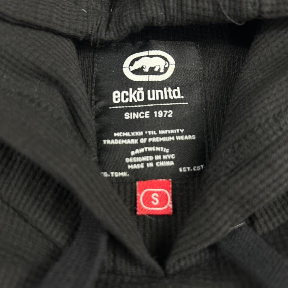 Y2K Ecko Unltd Graphic Logo Thermal Hoodie Size S