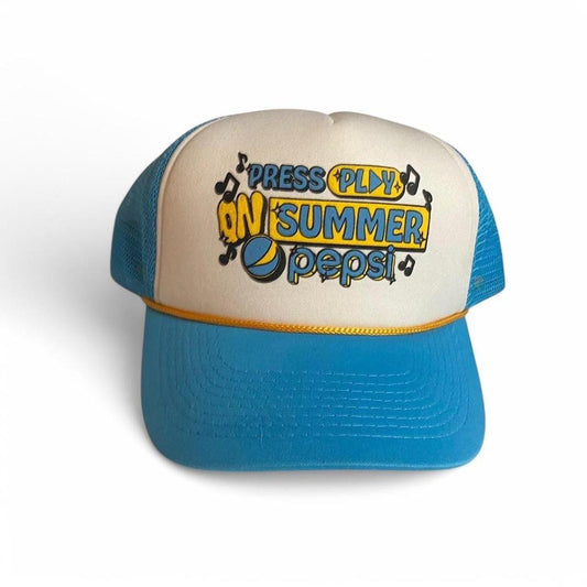 Vintage Pepsi Press Play On Summer Trucker SnapBack