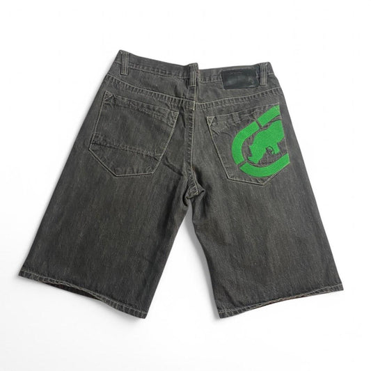 Ecko Baggy Embroidered Logo Denim Shorts