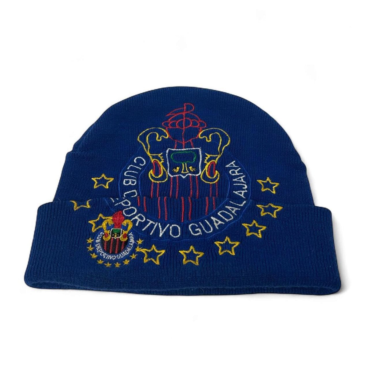 Vintage Chivas Club Deportivo Guadalajara Blue Embroidered Knit Beanie