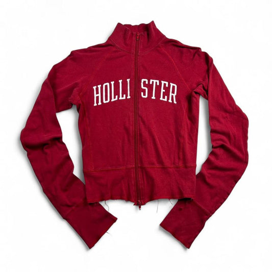 Vintage Hollister Co. Red Spell Out Women’s Track Suit Dual Zip Up Jacket Size M