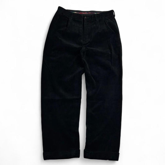 Vintage Polo By Ralph Lauren Black Corduroy Pants Size 36